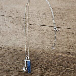 Believe by Brilliance Sodalite and Anchor necklace